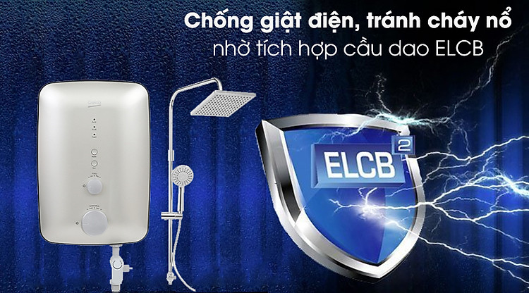 Máy nước nóng Beko BWI45S1D-242 4500W - Cầu dao ELCB