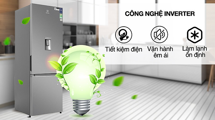 Tủ lạnh Electrolux Inverter 335 Lít EBB3742K-A - Công nghệ tiết kiệm điện
