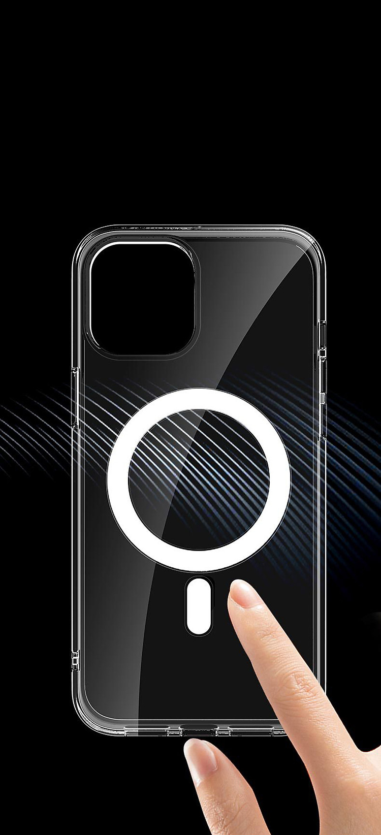 Ốp Lưng Hybrid Clear Case Trong Suốt Hỗ Trợ Sạc Từ Tính dành cho các dòng iPhone- Hàng Chính Hãng