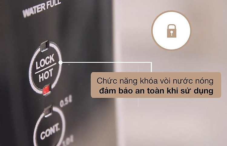 Khóa an toàn - Máy lọc nước RO nóng lạnh ChungHo CHP-3720S 4 lõi
