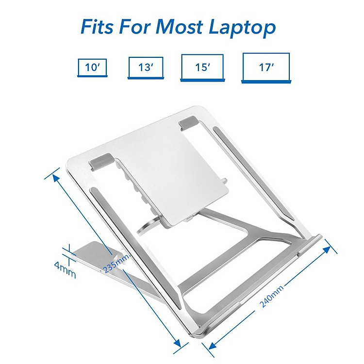 Dock tản nhiệt tích hợp giá đỡ bằng kim loại gập gọn nhiều nấc dùng cho Laptop, Macbook Promax CR04 (Bạc)