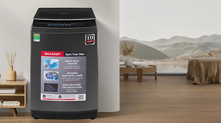 Máy giặt Sharp Inverter 15 kg ES-TM150CD-DS - Thiết kế