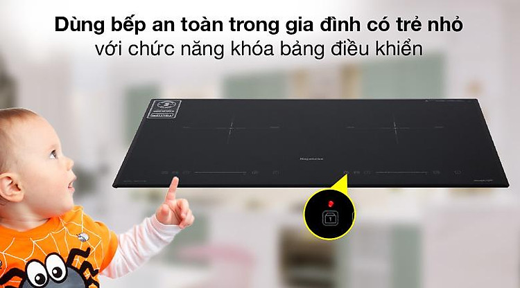 Khóa an toàn - Bếp từ đôi Nagakawa NAG1213M