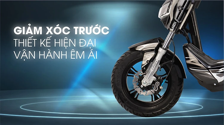 Giảm xóc trước thiết kế hiện đại vận hành êm ái