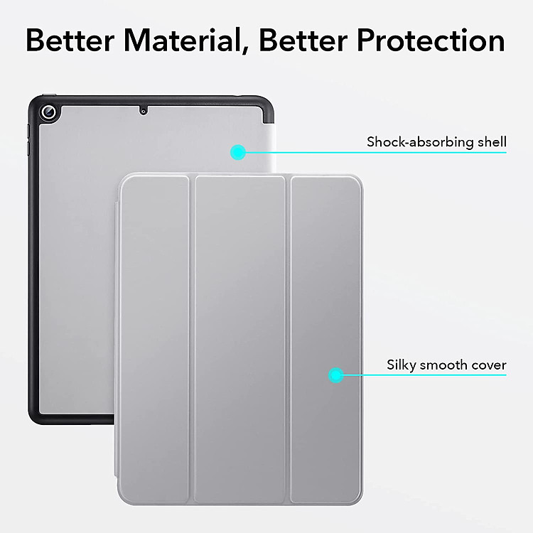 Bao da dành cho iPad Gen 9 10.2 inch 2021 ESR Rebound Pencil Slim Smart Case (Có khe cắm bút Apple Pencil) - Hàng Nhập Khẩu