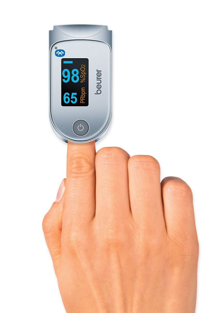 Máy đo khí máu và nhịp tim cá nhân kết nối smartphone qua bluetooth Beurer PO60 1