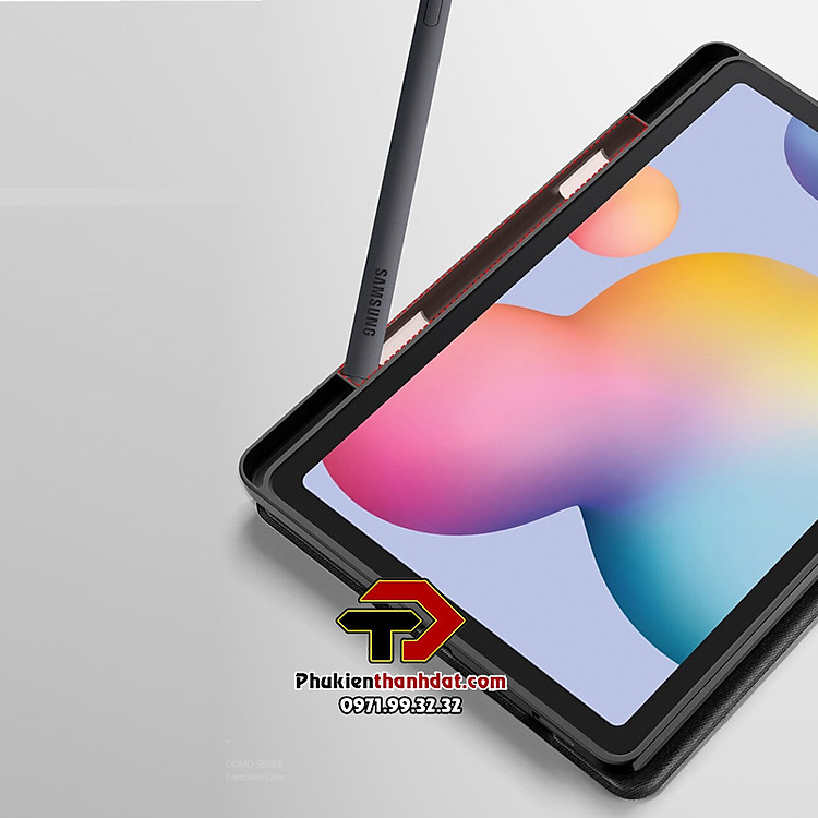 Bao da cho Samsung Galaxy Tab S6 Lite 2022 P613/P619 chính hãng Dux Ducis Domo có ngăn đựng bút - Hàng chính hãng