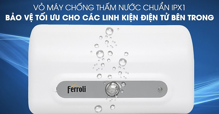 Lớp vỏ chống thấm IPX1 - Bình tắm nóng lạnh Ferroli QQ Evo 20L ME 20 Lít