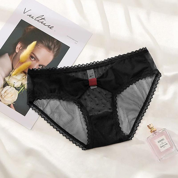 Quần Lót Ren Thun Nơ Đáng Yêu