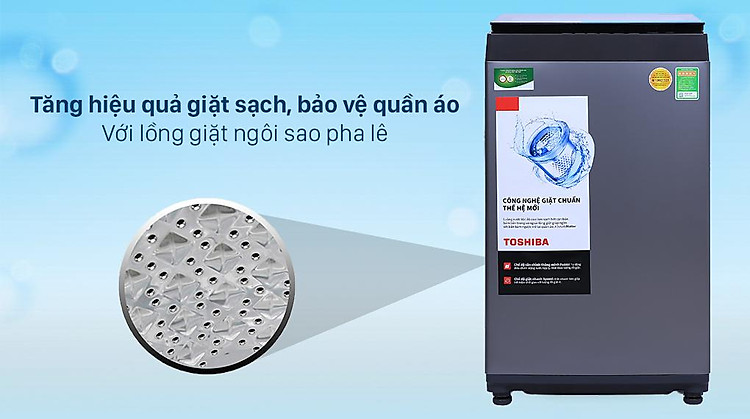 Máy giặt Toshiba 7 Kg AW-L805AV (SG) - Lồng giặt ngôi sao pha lê