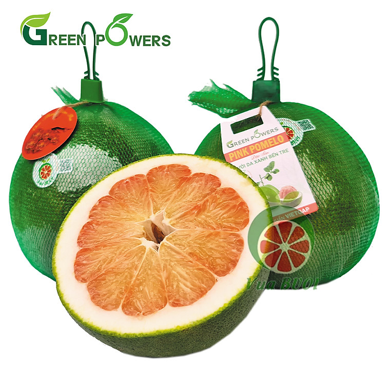 Combo 2 Trái Bưởi Da Xanh Bến Tre Ruột Đỏ 1-1.5kg (Giao TPHCM) - Bao Ăn Ngon Ngọt (Đạt chuẩn VietGAP, ATVSTP) 5