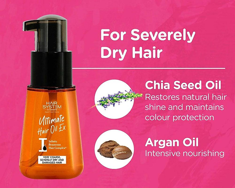 Dầu Dưỡng Tóc Hair System By Watsons Ultimate Hair Oil For Dry Damaged Hair 70ml