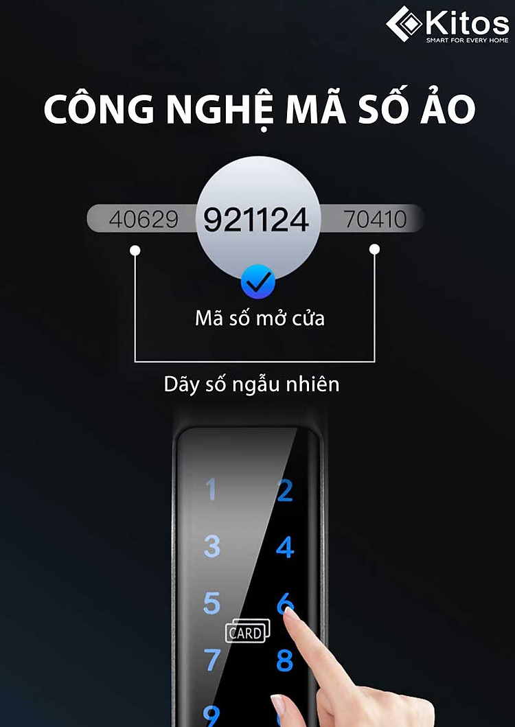 khóa thông minh cửa nhôm kitos kt-al650 plus 3