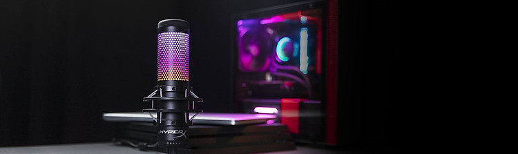 Microphone Kingston HyperX QuadCast S RGB - HMIQ1S-XX-RG/G tương thích với nhiều thiết bị console/PC để livestream