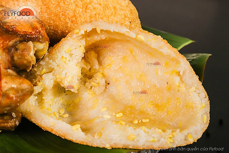 Gà quay bó xôi đậu xanh