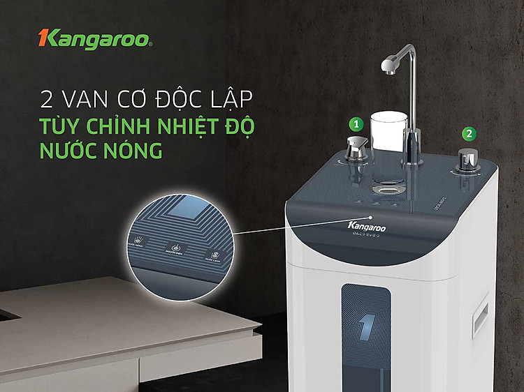 Máy lọc nước Kangaroo Hydrogen Slim nóng lạnh KG10A9S