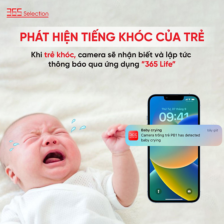 Camera trông trẻ 365 Selection PB1 3MP/2K (Baby Camera 365 Selection PB1 3MP/2K) | Thiết bị nhà thông minh số 1 Thái Lan