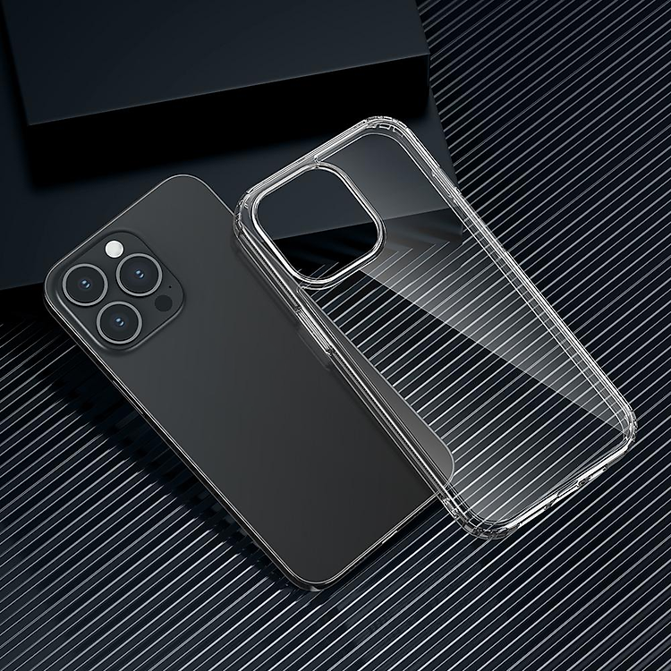 Ốp lưng chống sốc trong suốt cho iPhone 14 / 14 Plus / 14 Pro / 14 Pro Max hiệu Rock Protective Case