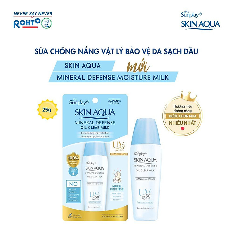 Sunplay Skin Aqua Mineral Defense Oil Clear Milk