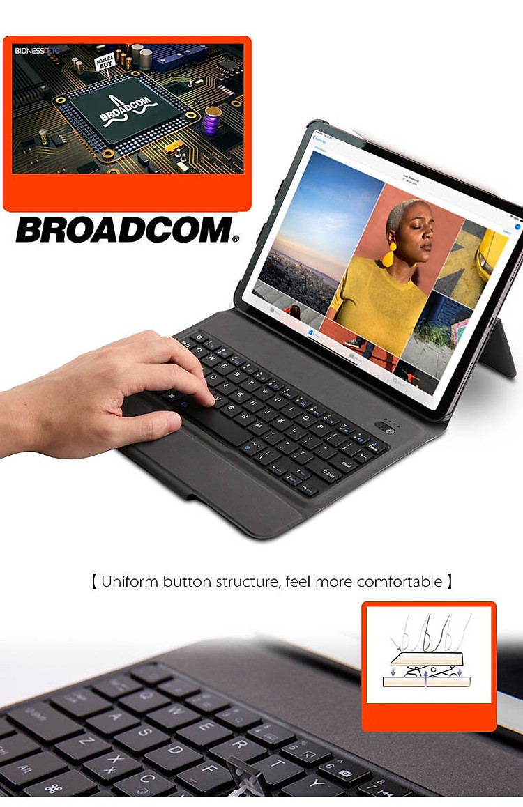 Bàn phím Bluetooth iPad kèm bao da cho iPad Pro 11 Aturos T1011