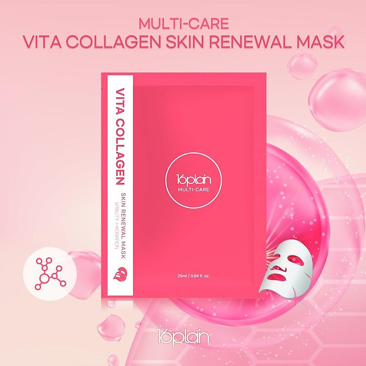 16plain Multi-Care Vita Collagen Skin Renewal Mask 25ml