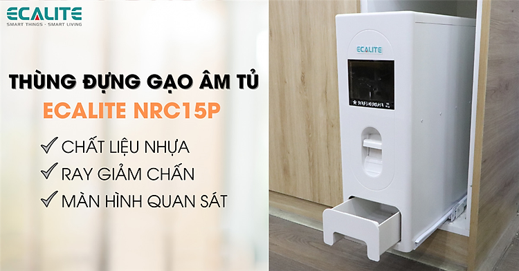 Thùng đựng gạo Ecalite NRC15P