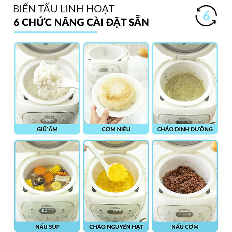 Nồi cơm điện tử ruột sứ Haatz Hàn Quốc CIM250