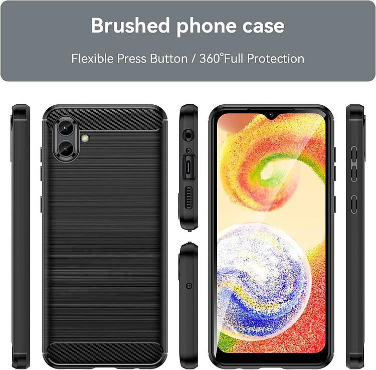 Ốp lưng chống sốc vân kim loại cho Samsung Galaxy A04 hiệu Likgus