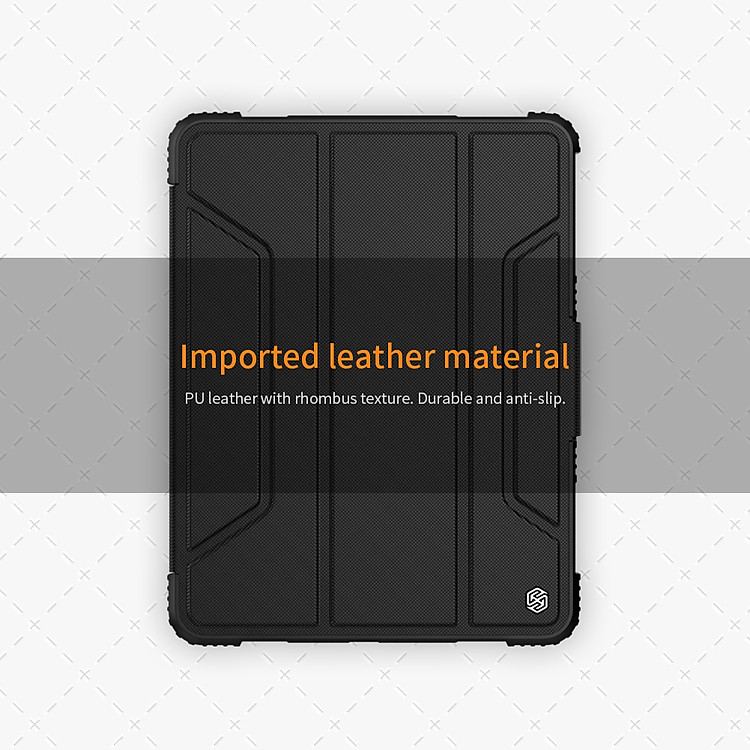 Bao da Nillkin Bumper Leather Case cho iPad Air 4 2020 10.9 Inch / iPad Pro 11 inch 2020 & 2018 (Có khe cắm bút Apple Pencil) - Hàng Nhập Khẩu
