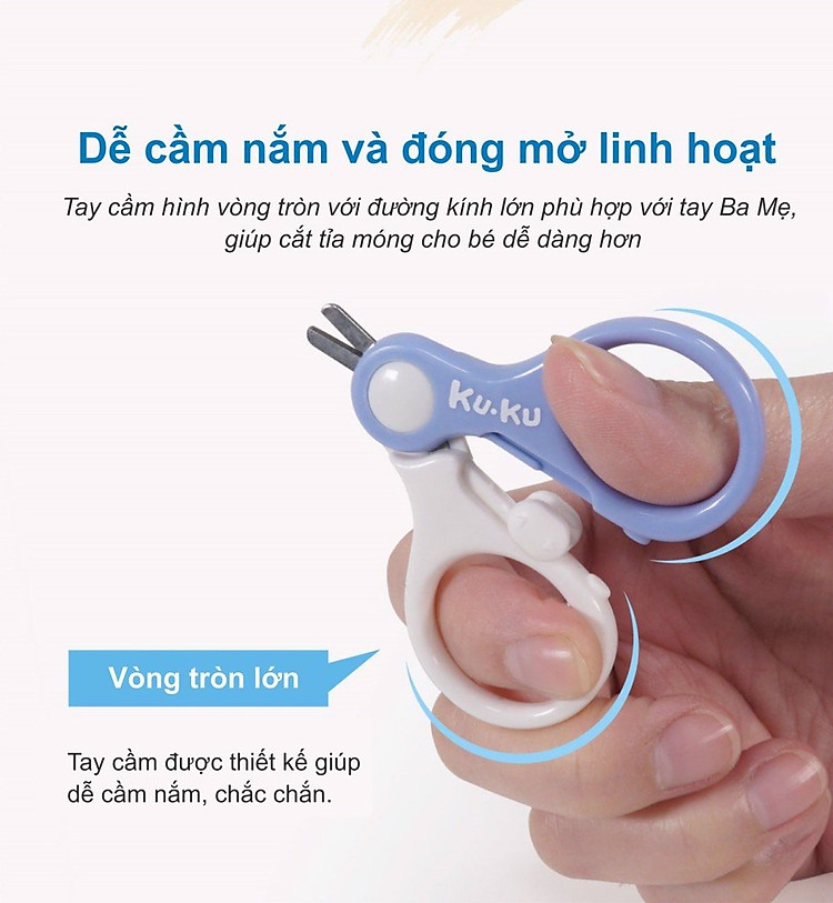 KÉO CẮT MÓNG TAY AN TOÀN CHO BÉ TỪ 0 MONTH KUKU KU3034 3