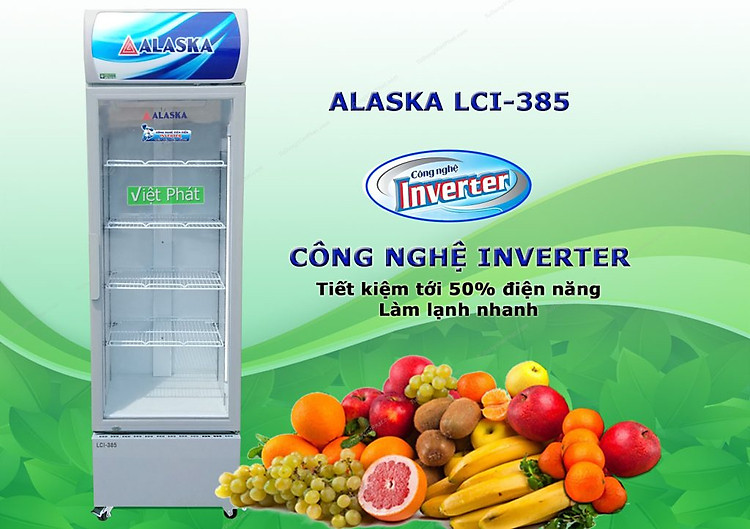 Tủ mát Alaska LCI-385 Công nghệ Inverter