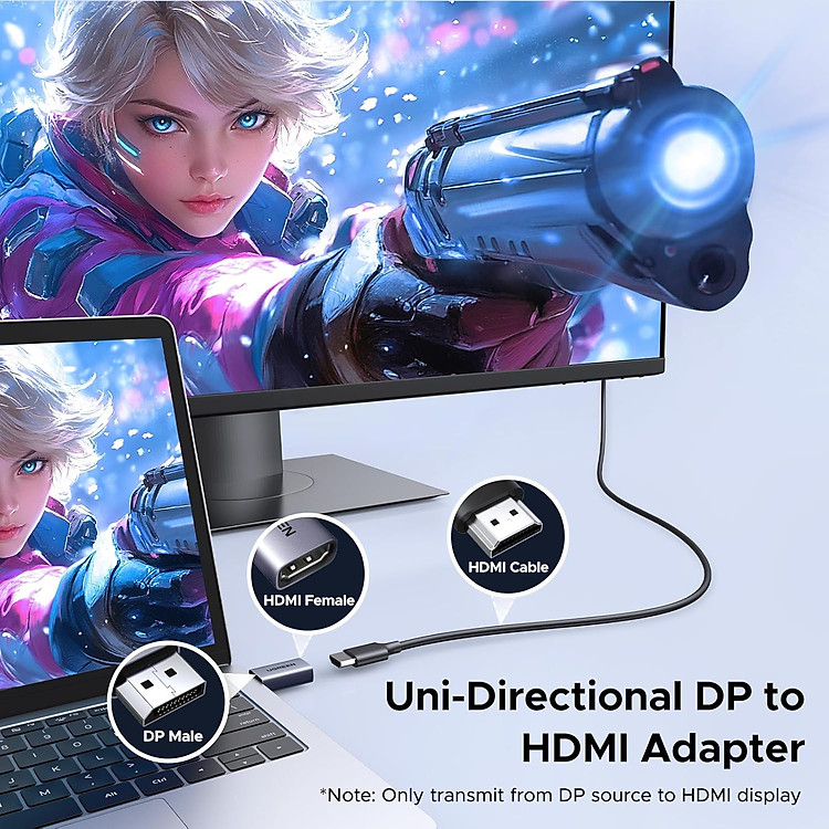 Cáp chuyển Displayport sang HDMI hỗ trợ 4K Ugreen 55935 DP130