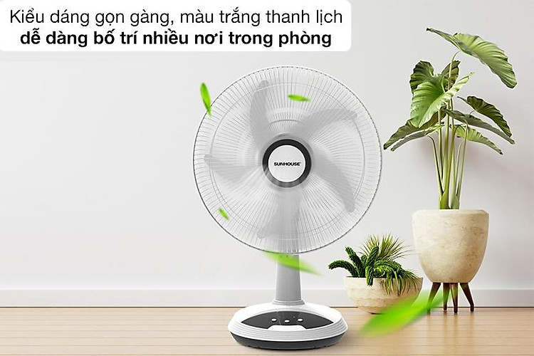 Kiểu dáng - Quạt sạc điện Sunhouse SHD7223