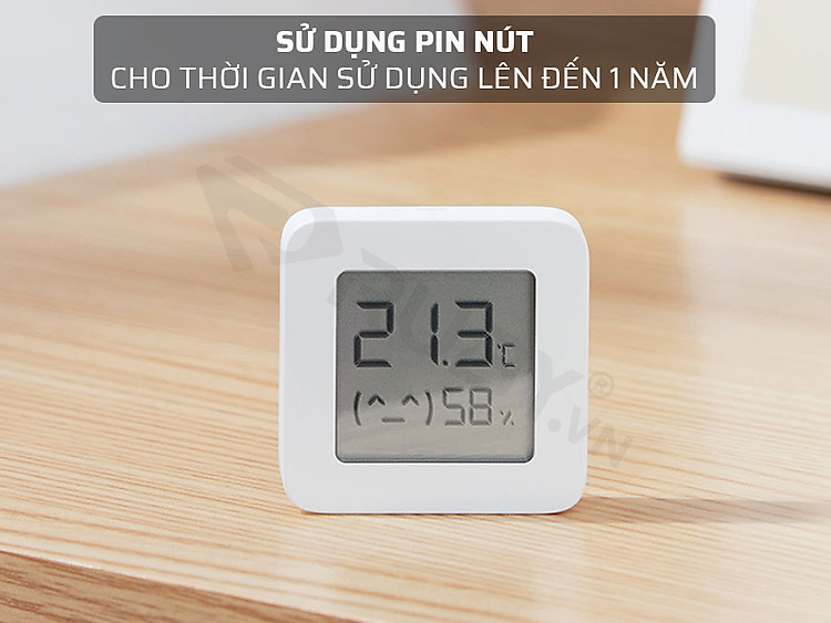 máy đo nhiệt độ và độ ẩm trong phòng sử dụng pin nút sử dụng 1 năm