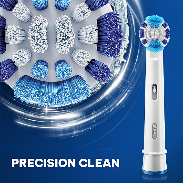 combo 2 bàn chải điện oral-b vitality cross action và precision clean làm 1