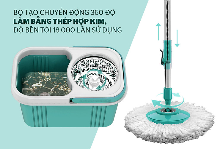 BỘ LAU NHÀ XOAY 360 ĐỘ SUNHOUSE KS-CL330S 5