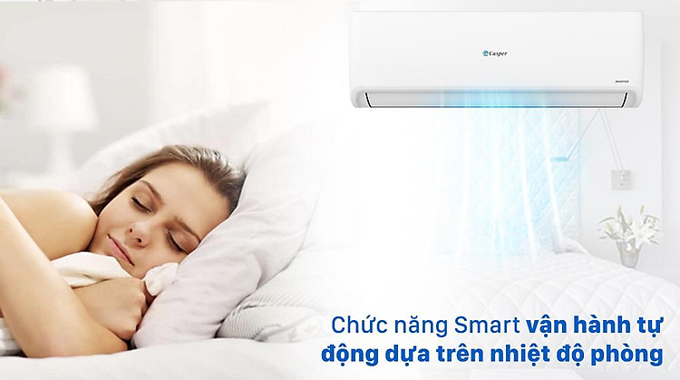 Máy lạnh Casper Inverter 1 HP tích hợp chức năng Smart thông minh tự vận hành