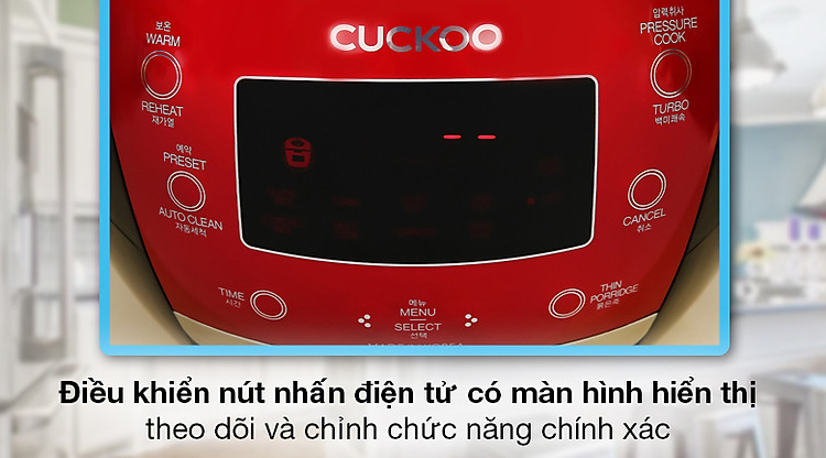 Nồi cơm điện cao tần Cuckoo CRP-HUS1000F 1.8 lít - Có chương trình nấu đa năng, sử dụng thuận tiện qua bảng điều khiển nút nhấn điện tử dễ thao tác