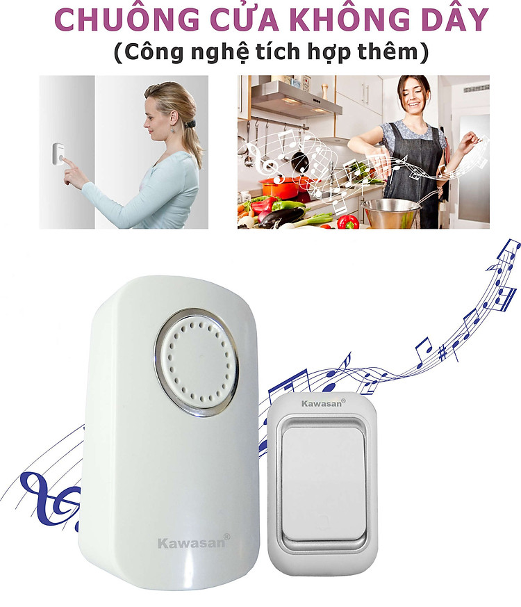 Chuông cửa không dây KAWASAN KW-DB668B
