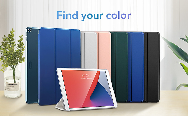 Bao da cho iPad Gen 8 10.2 2020 ESR Rebound Slim Smart Case - Hàng Nhập Khẩu