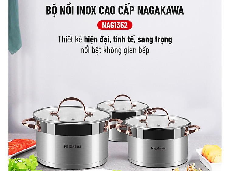 Bộ nồi Nagakawa chính hãng