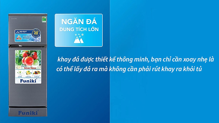 Dung tích ngăn đá lớn cho phép bạn có thể lưu trữ được nhiều thực phẩm hơn