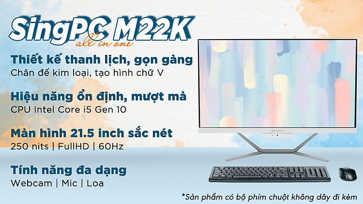 Máy tính All In One SingPC M22Ki582-W