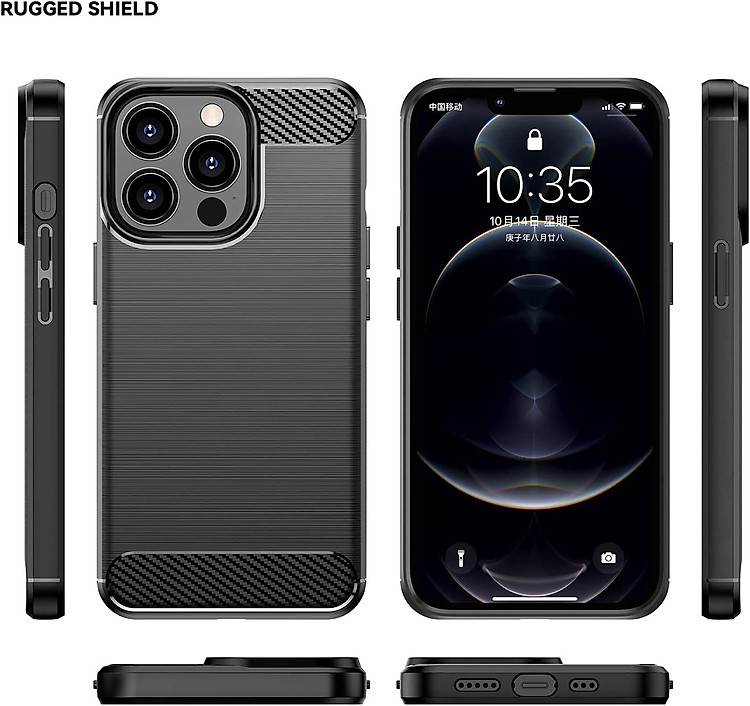 Ốp lưng chống sốc vân kim loại cho iPhone 14 Pro Max (6.7 inch) hiệu Likgus (chuẩn quân đội, chống va đập, chống vân tay) - Hàng nhập khẩu