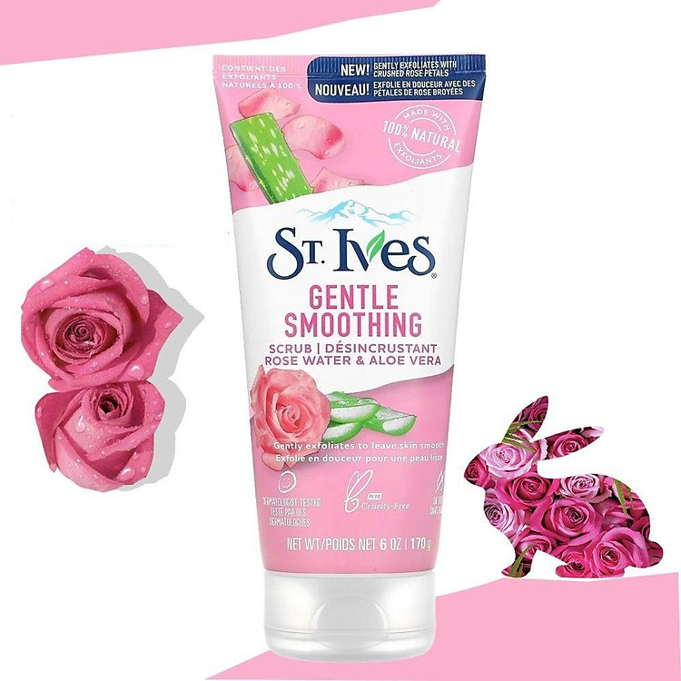 St.Ives Gentle Smoothing Scrub Rose Water And Aloe Vera 170g