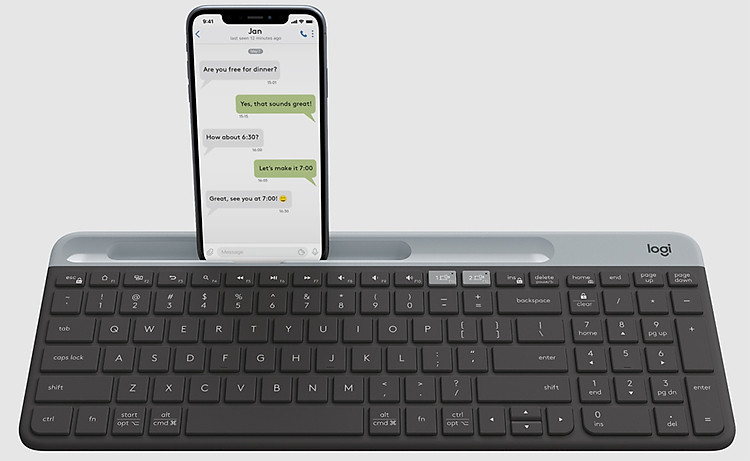 thiết kế bàn phím Logitech không dây K580 Slim