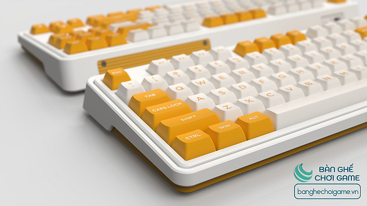 Bàn phím cơ không dây FL-Esports CMK87 Yellow White Kailh Box Switch