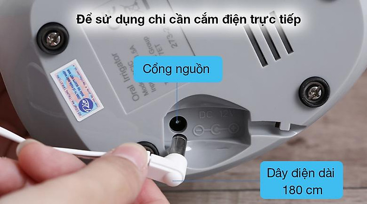 Máy tăm nước gia đình Rio DCIC - Hoạt động với nguồn điện trực tiếp