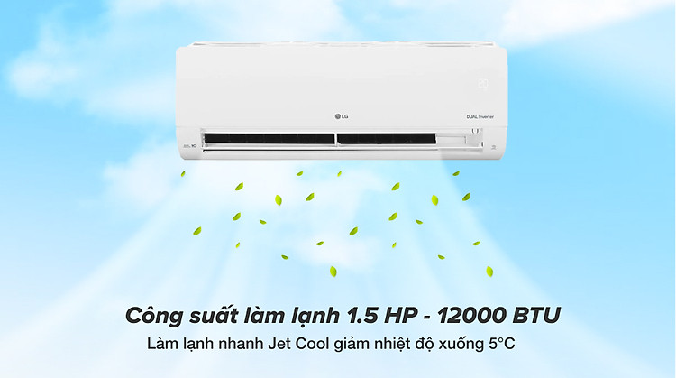 Máy lạnh 2 chiều LG Inverter 1.5 HP B13END1 - Dung tích