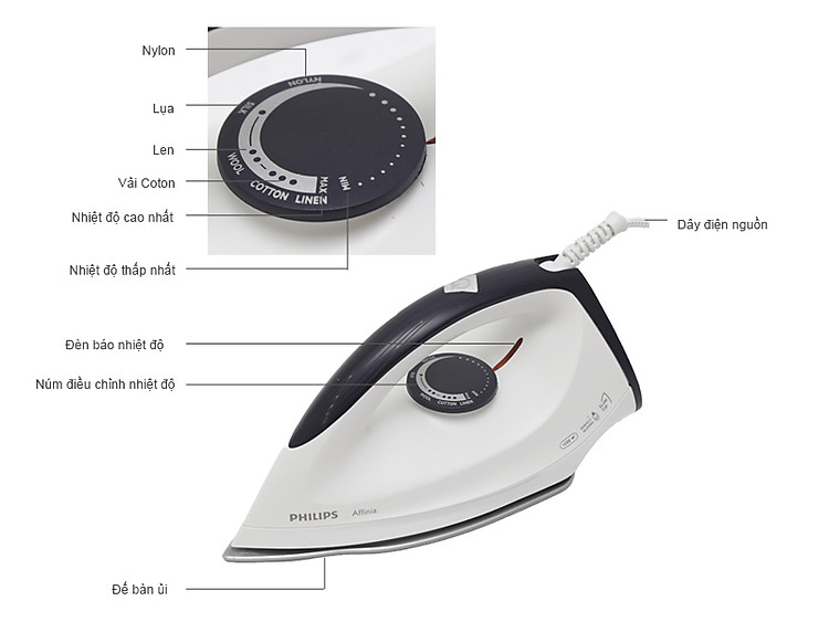 Bàn ủi khô Philips GC160